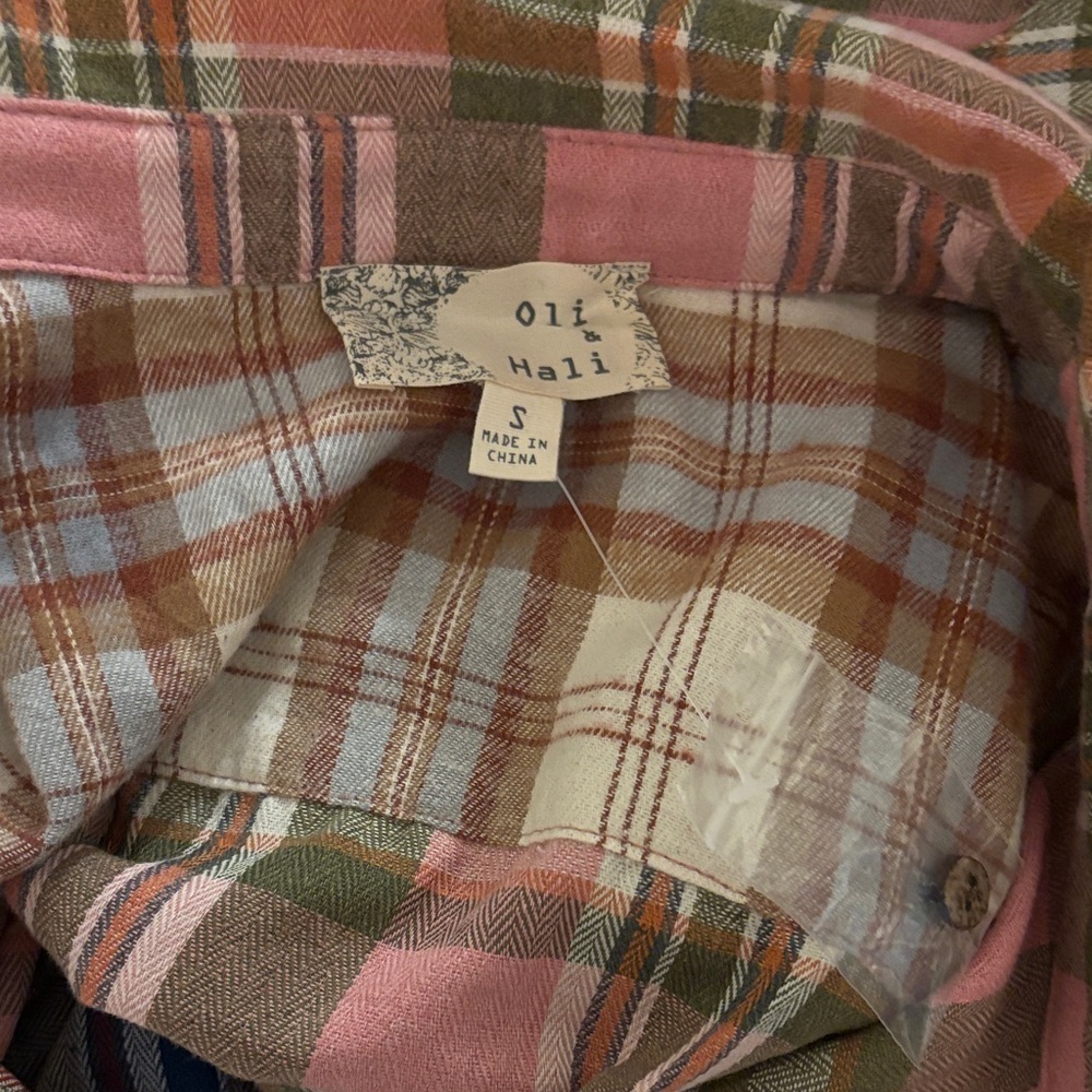 Oli & Hali Plaid Mixed Color Flannel-Size Small - Picture 4 of 6